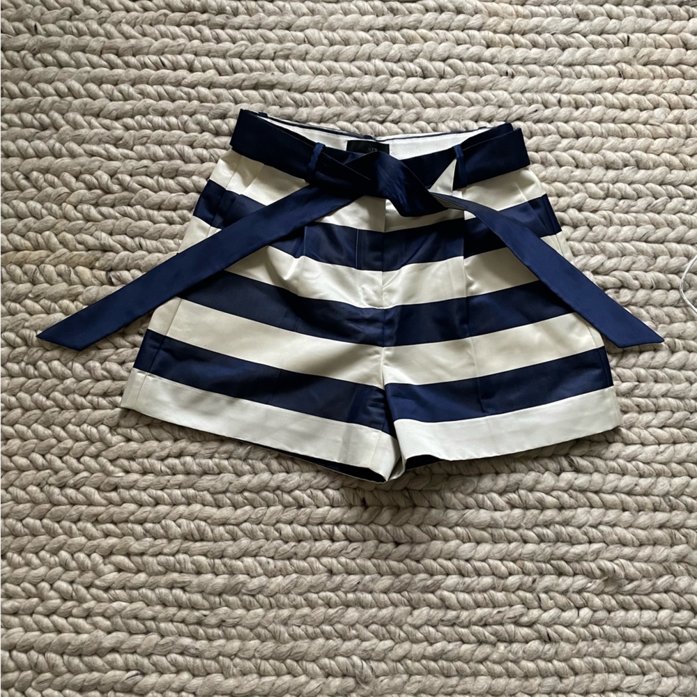 NWT J.Crew Size 4 Satin Striped Shorts